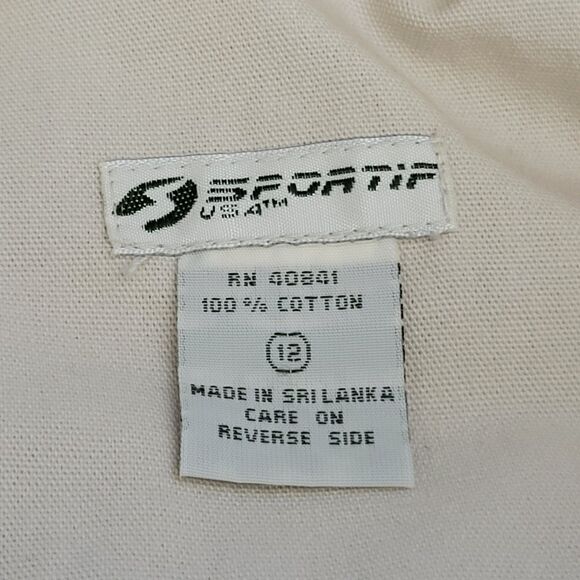 Sportif USA Back Button Tan Skirt Size 12 - Picture 5 of 5